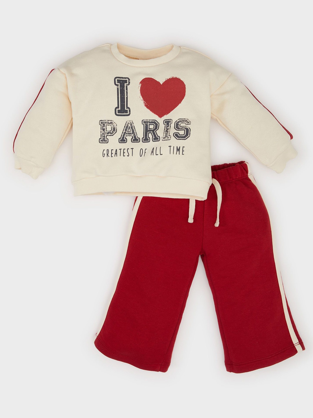 

DeFacto Girls Printed Trousers, Cream
