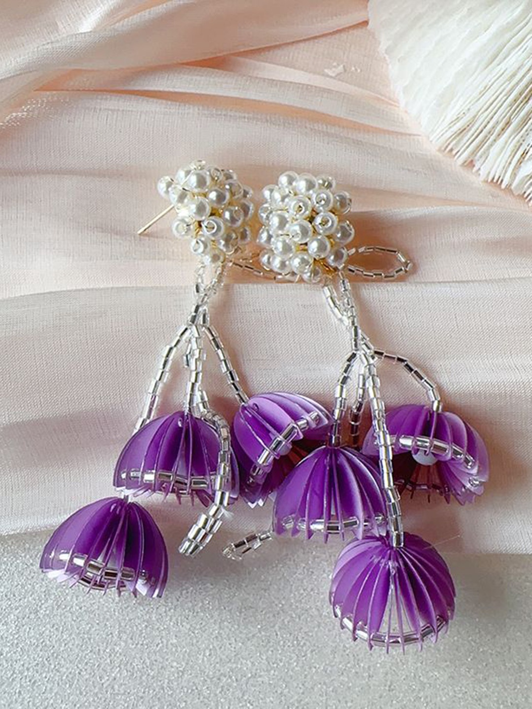 

Just Lil Things Contemporary Jhumkas Earrings, Multi