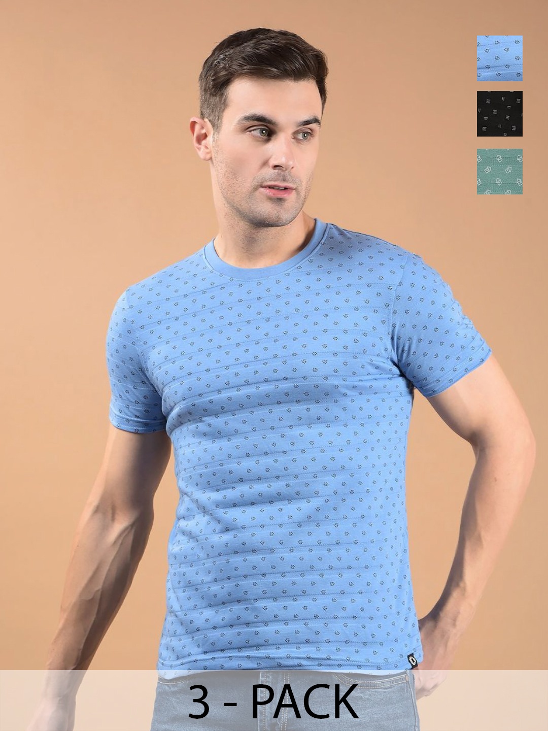 

Dollar Men 3 Printed Pockets T-shirt, Multi