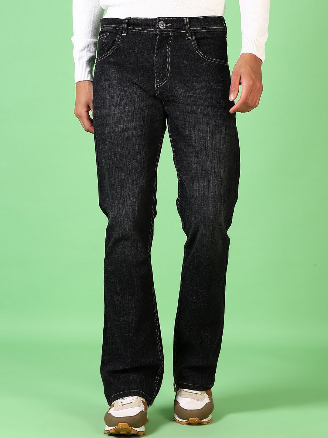 

V-Mart Men Light Fade Jeans, Black
