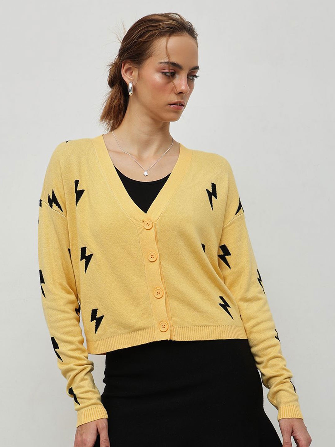 

STREET 9 Women Cardigan, Yellow