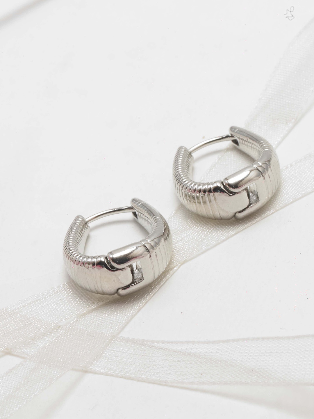 

Maansh Contemporary Studs Earrings, Silver