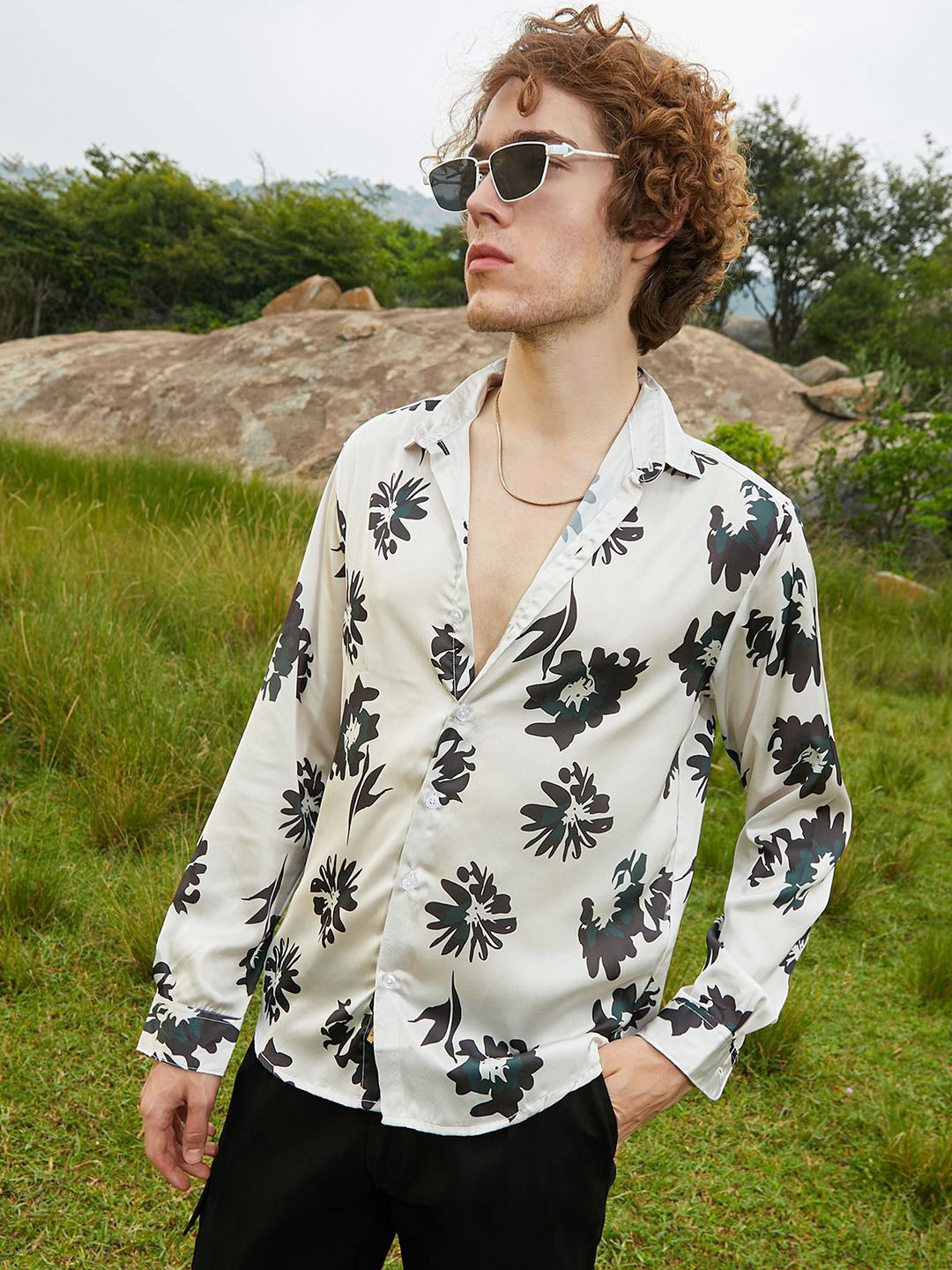 

Campus Sutra Men Comfort Opaque Printed Casual Shirt, Multi