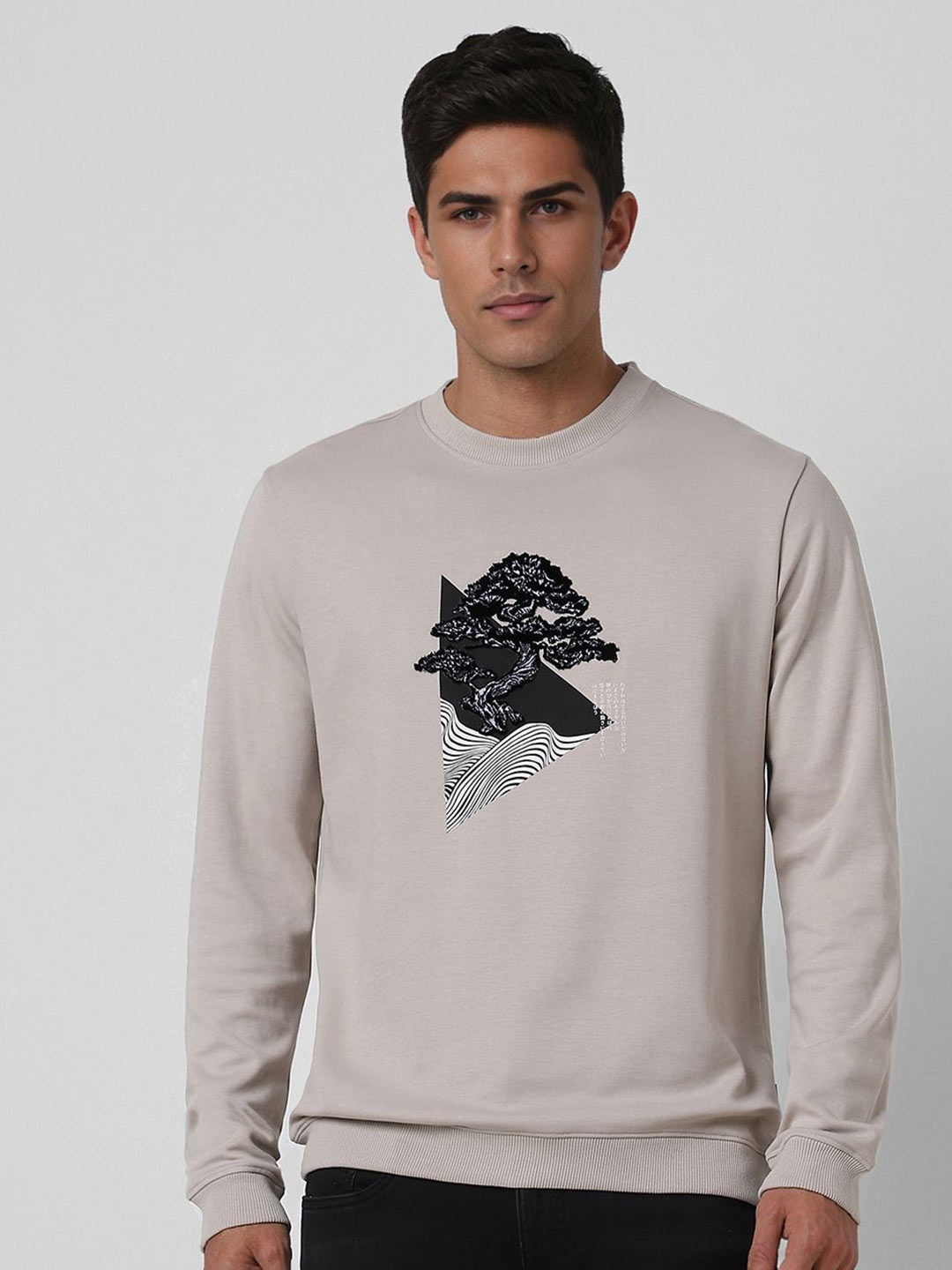 

VAN HEUSEN DENIM LABS Men Printed Sweatshirt, Grey