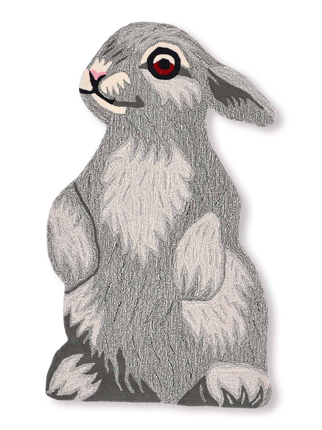 

Exotic India Neutral Gray Handmade Rabbit Tufted Yogic Asana Mat, Grey