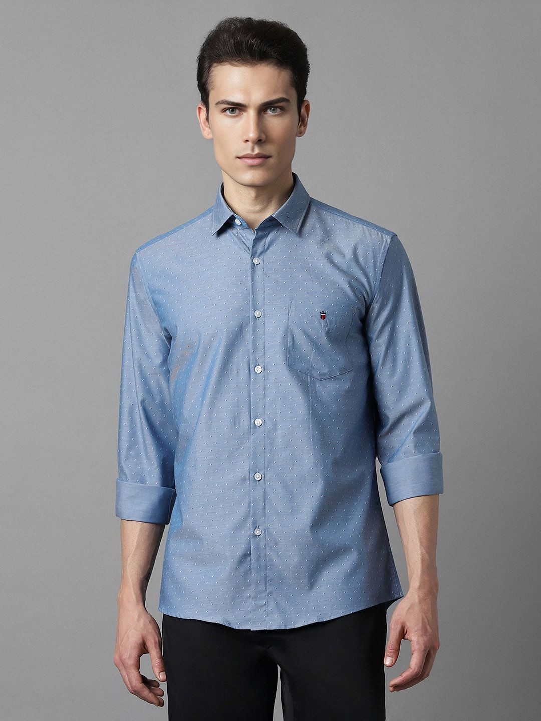 

Louis Philippe Sport Slim Fit Pure Cotton Casual Shirt, Blue