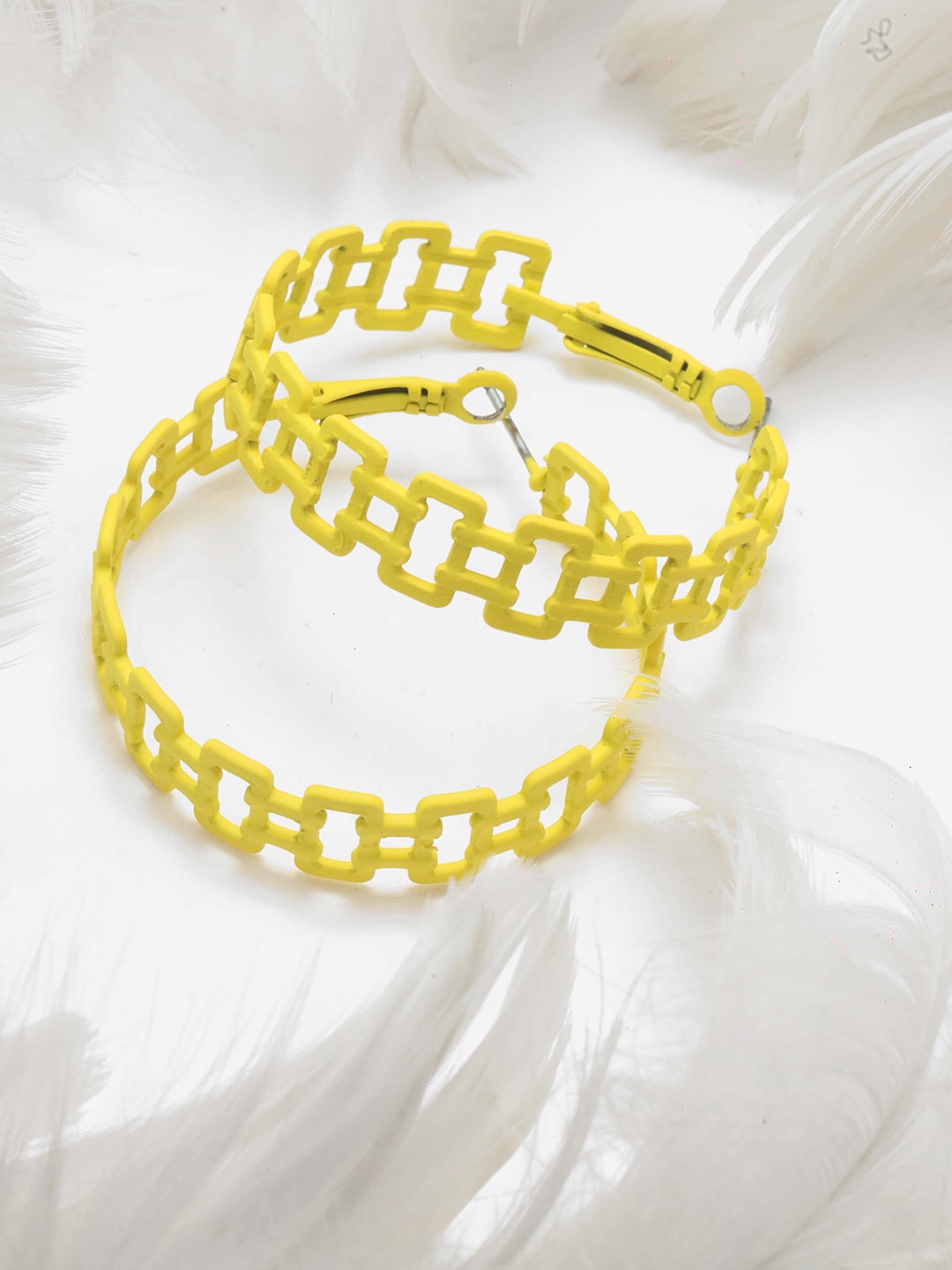 

Maansh Contemporary Half Hoop Earrings, Yellow