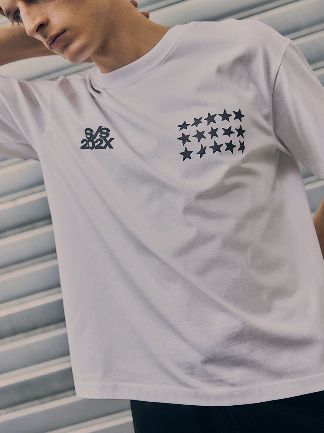 

H&M Loose-Fit Printed T-Shirt, White