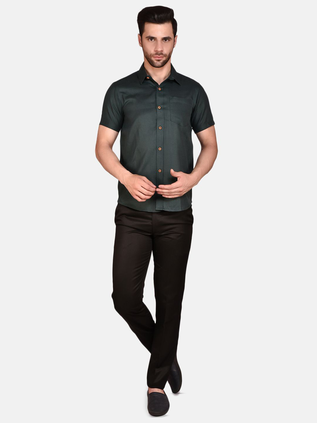 

PRINTINDIA Men Classic Opaque Casual Shirt, Green
