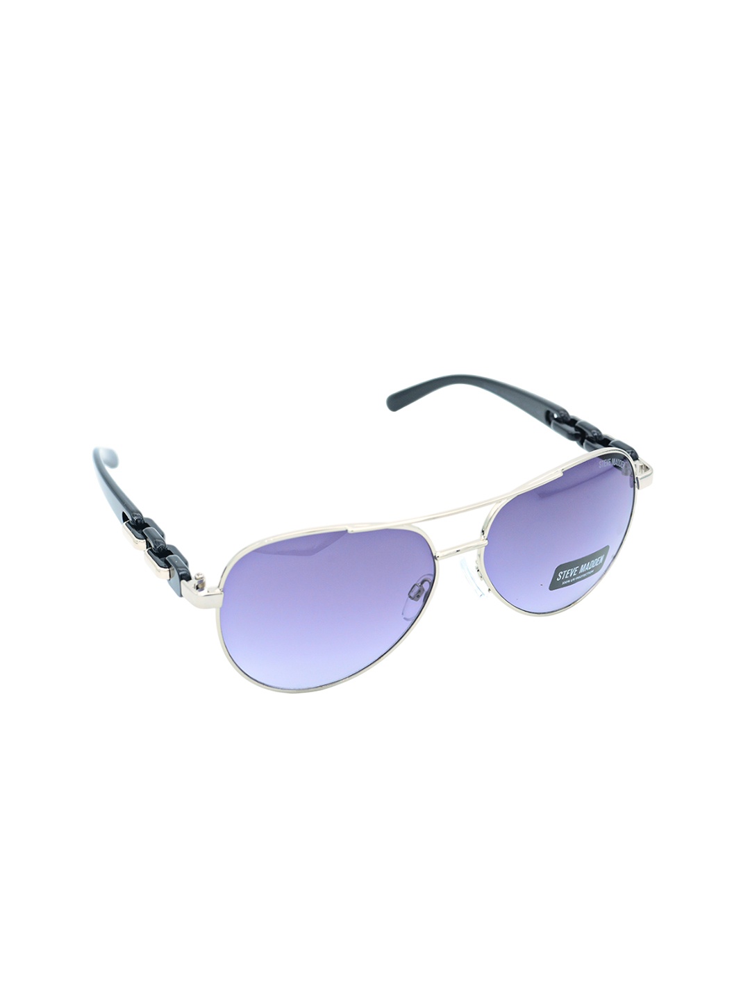 

Steve Madden Women Aviator Sunglasses with UV Protected Lens, Blue