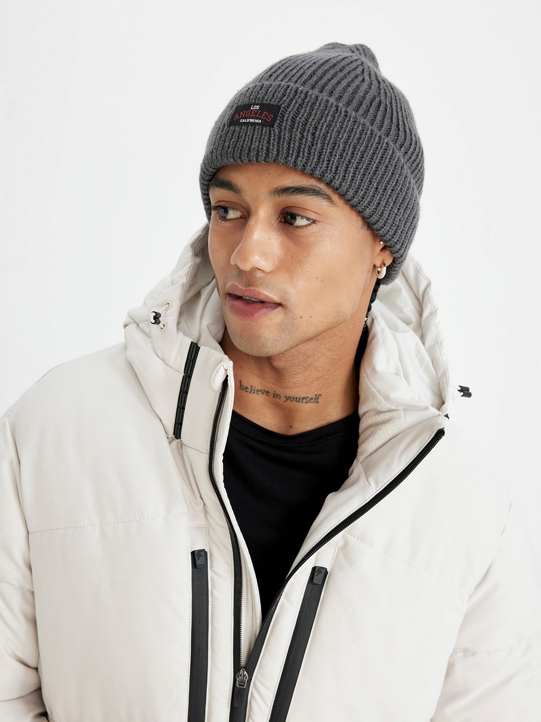 

DeFacto Men Beanie, Grey