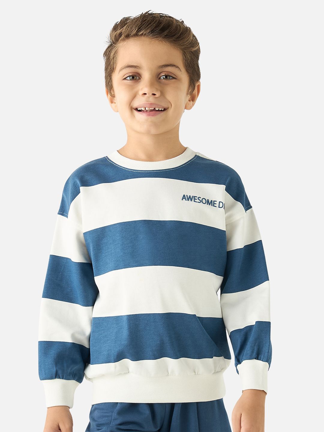 

Juniors by Babyshop Boys Colourblocked Cotton Top, Blue