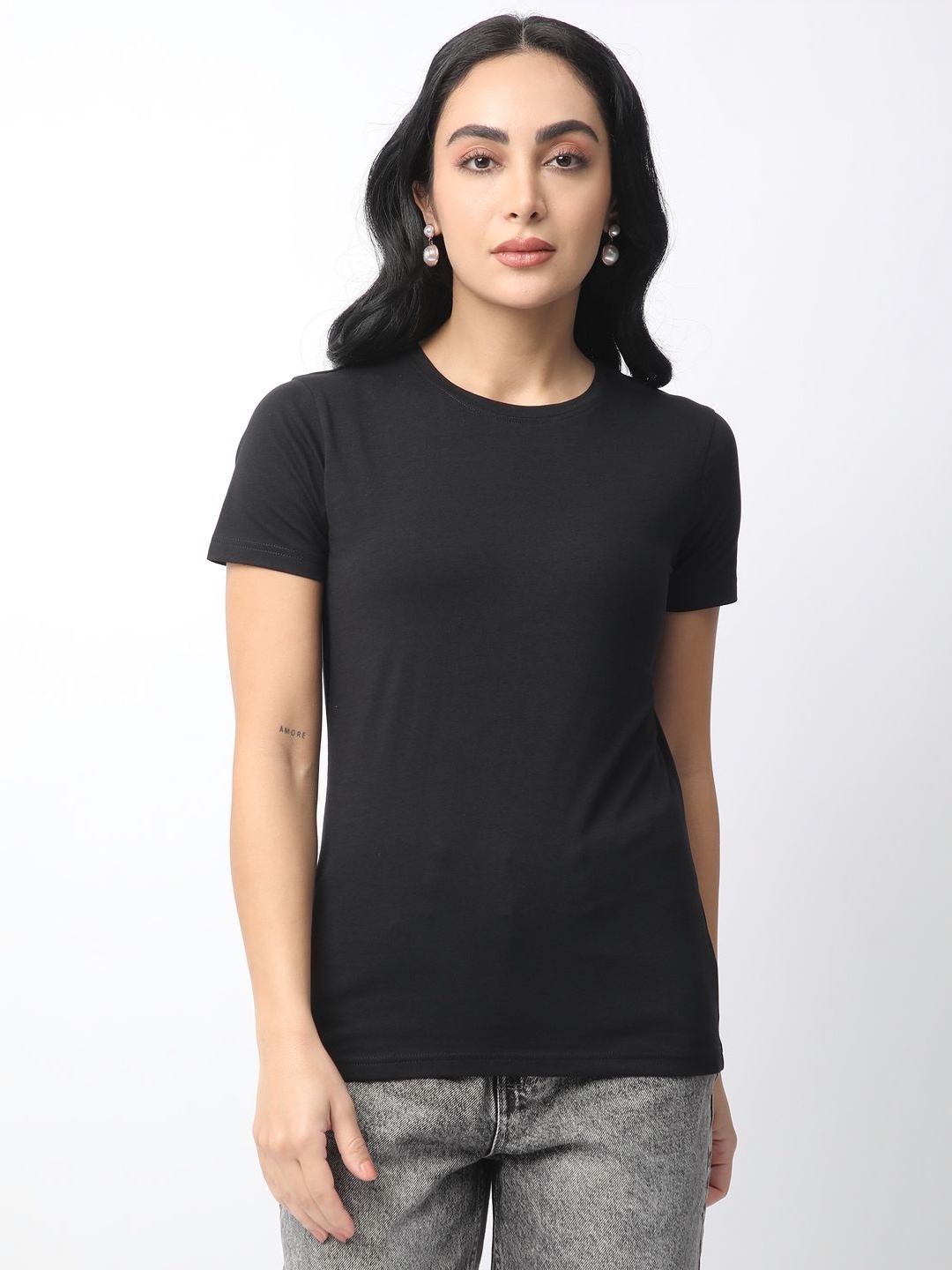 

R&B Women Pockets T-shirt, Black