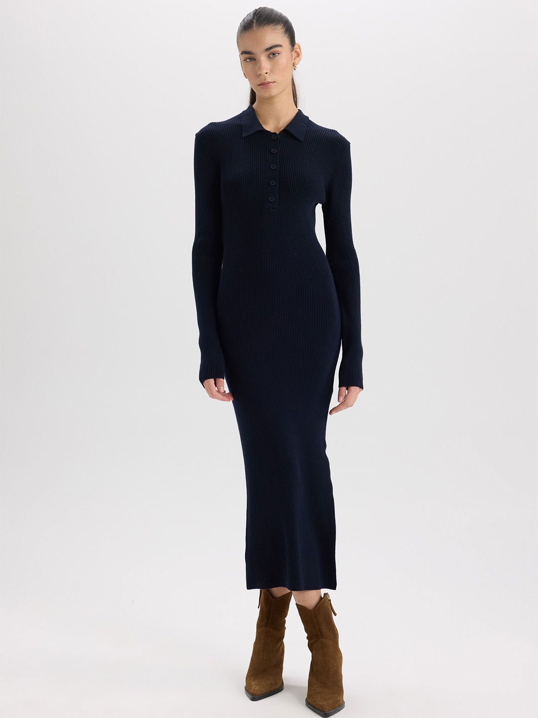 

DeFacto Midi Dress, Na