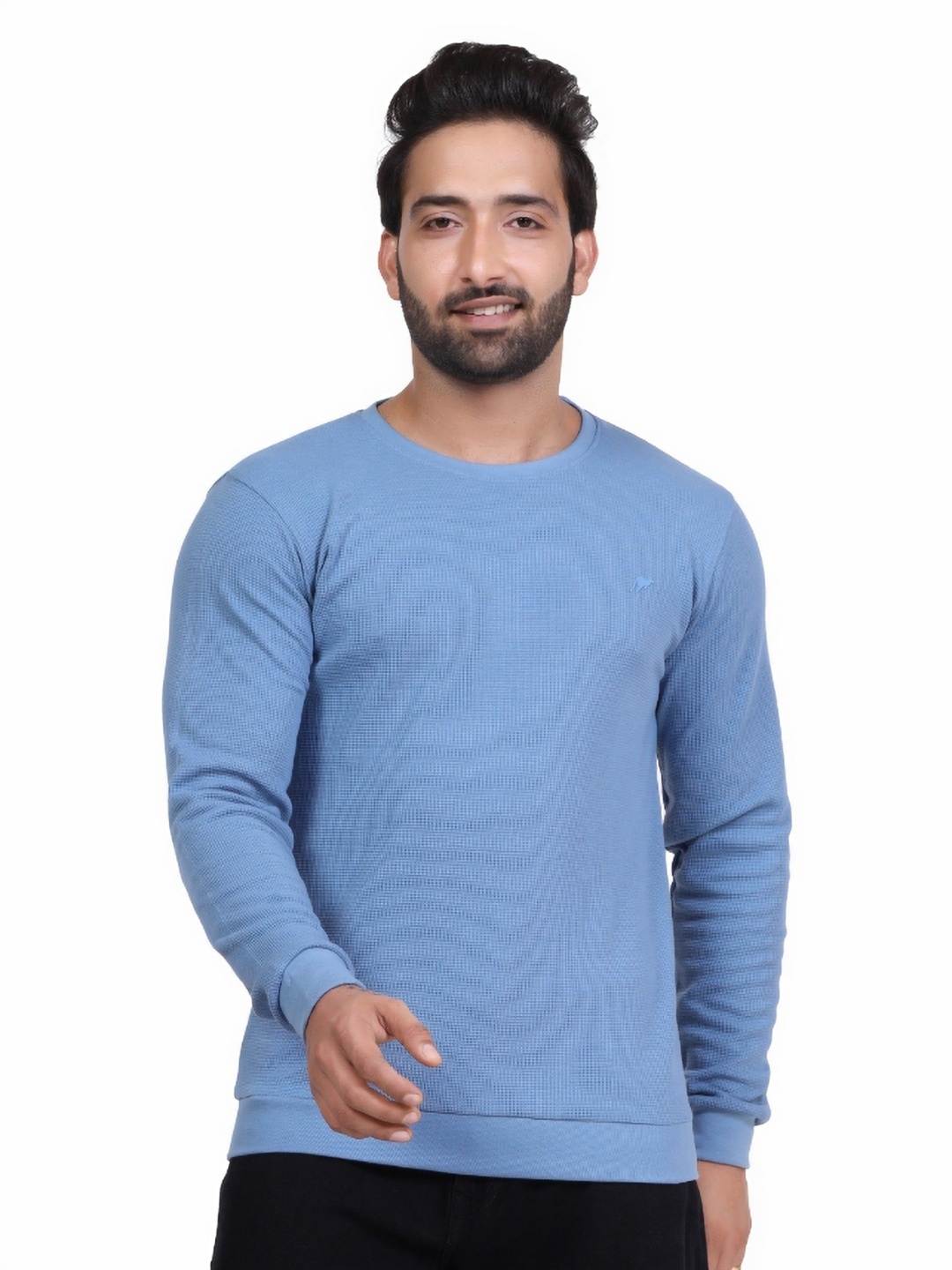 

JOE POLLEN Men Brand Logo Pockets T-shirt, Blue