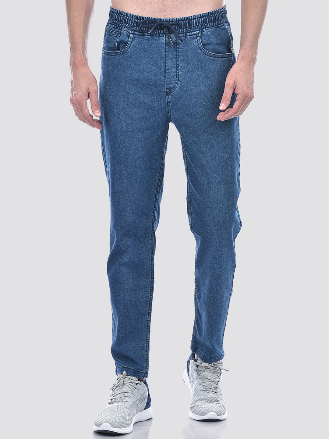

INKD Men Relaxed Fit Light Fade Stretchable Jeans, Blue