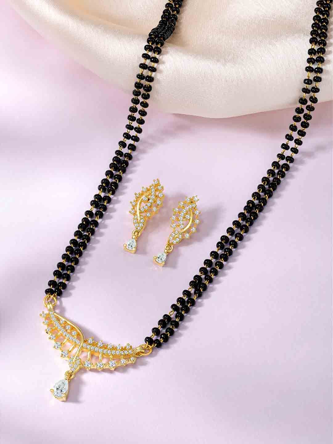 

Peora Gold-Plated Artificial Stones Mangalsutra