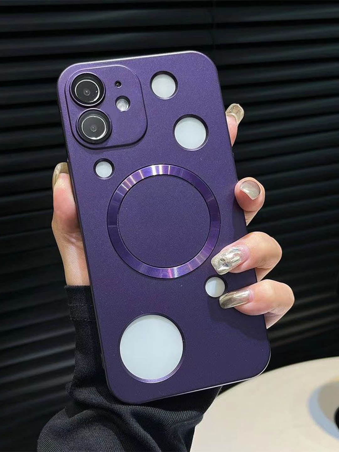 

Luxury Kase Solid Printed iPhone 11 Back Case Mobile Accessories, Purple