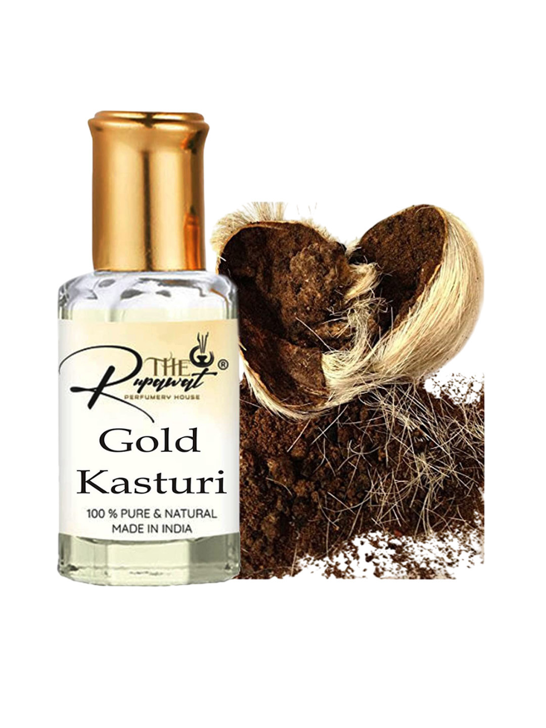 

THE RUPAWAT Perfumery House Gold Kasturi 100% Natural & Pure Alcohol Free Attar - 12 ml, Transparent