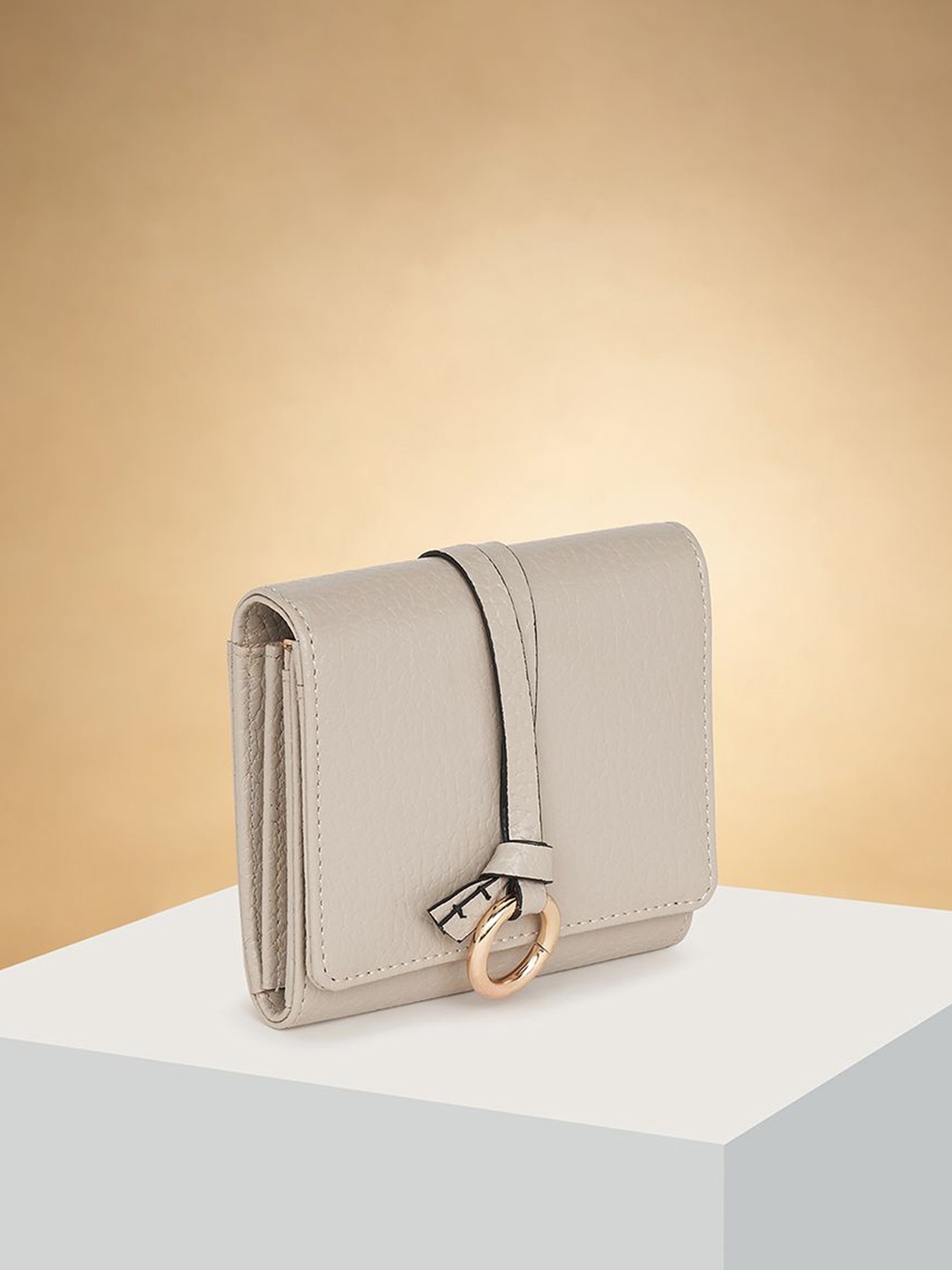 

Forever Glam by Pantaloons Women Leather Two Fold Wallet, Off white