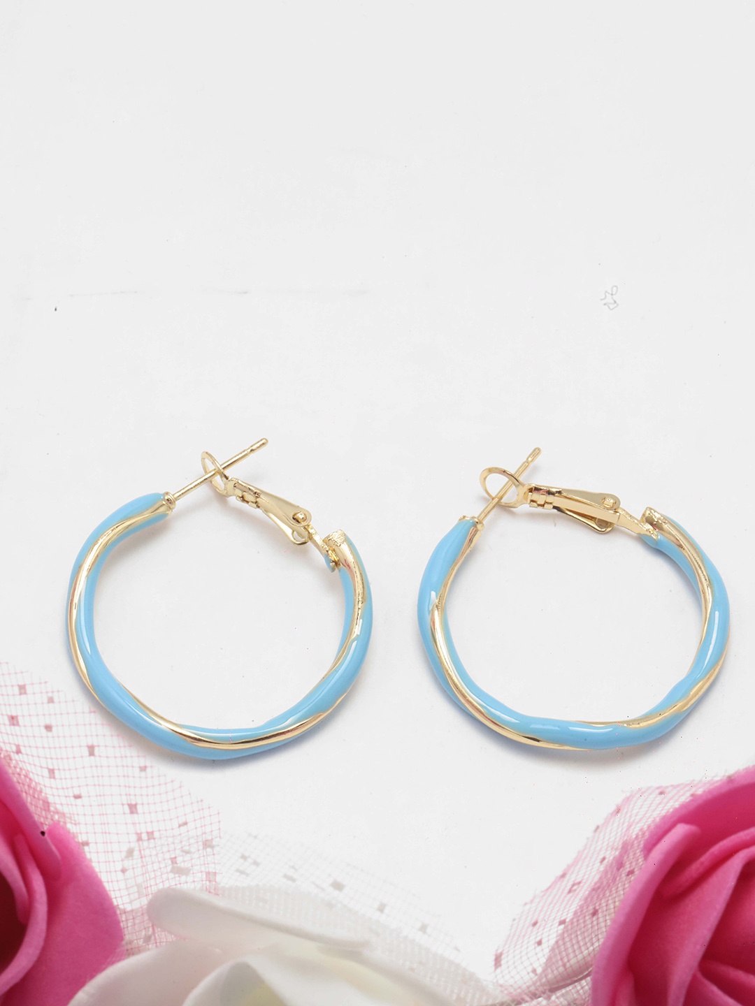 

Maansh Contemporary Hoop Earrings, Blue