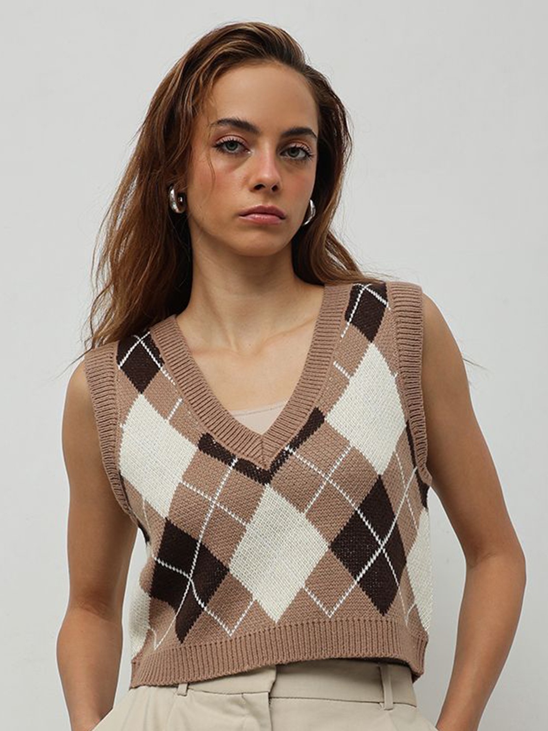 

STREET 9 Women Sweater Vest, Beige