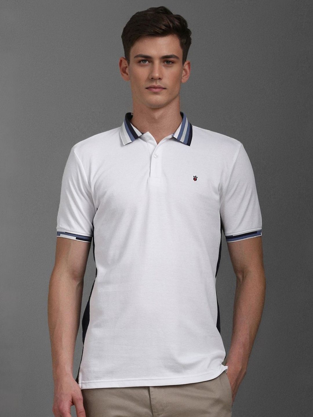 

Louis Philippe Sport Men Polo Collar Slim Fit T-shirt, White