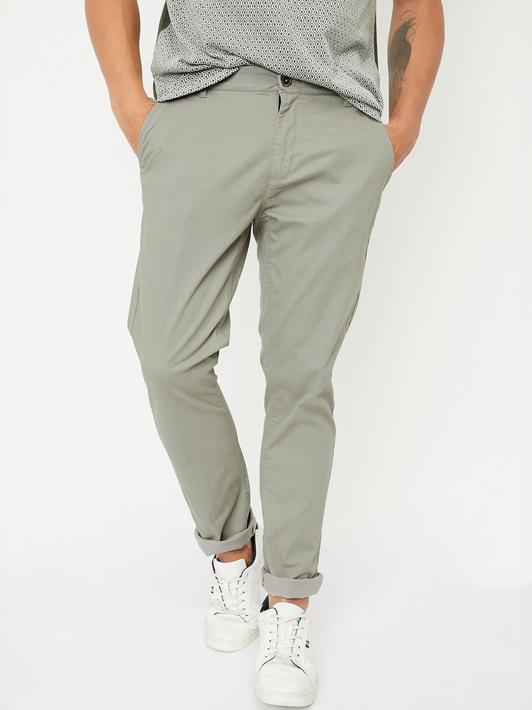 

max Men Cargos Trousers, Grey
