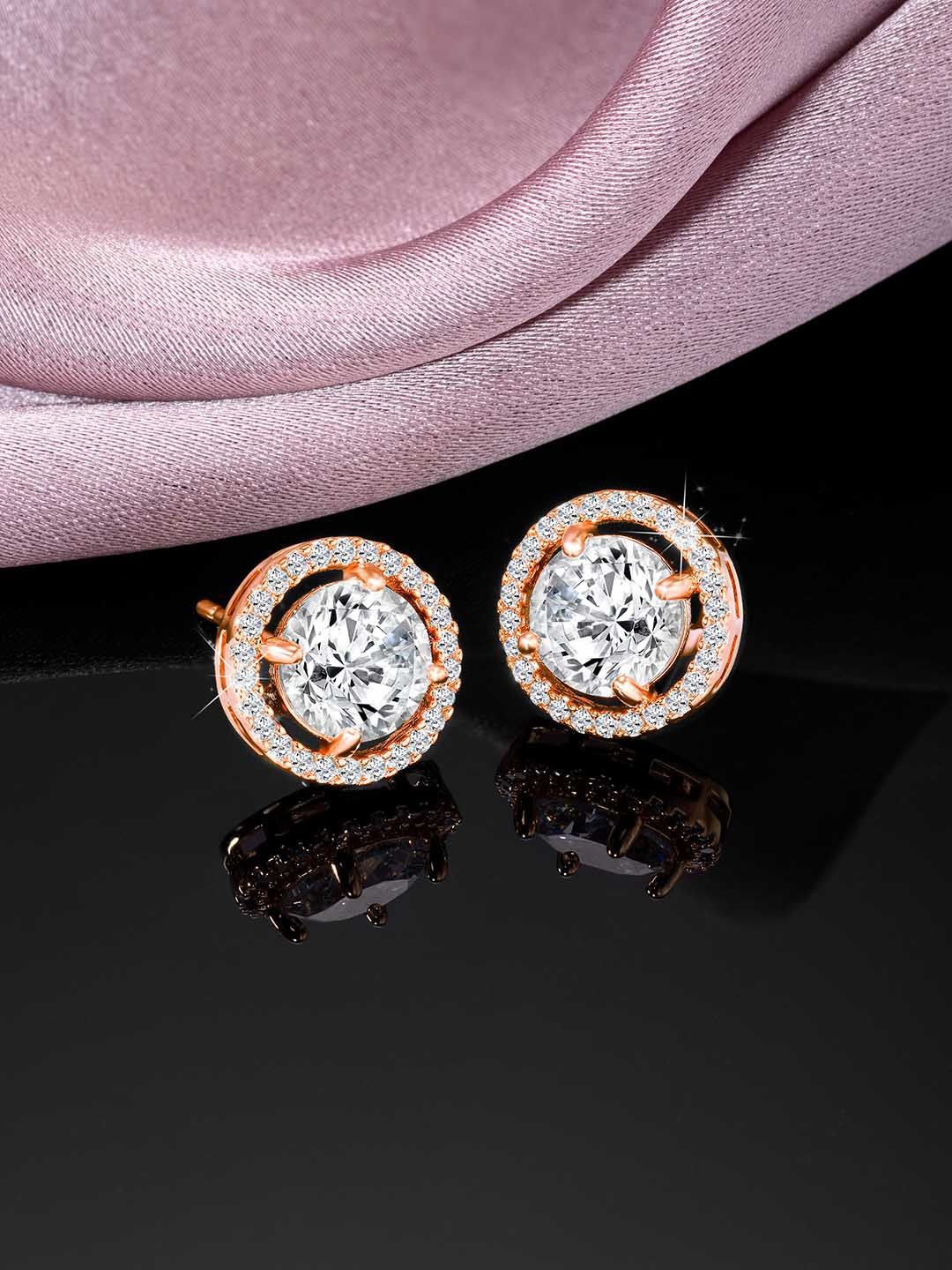 

Peora Contemporary Studs Earrings, Rose gold