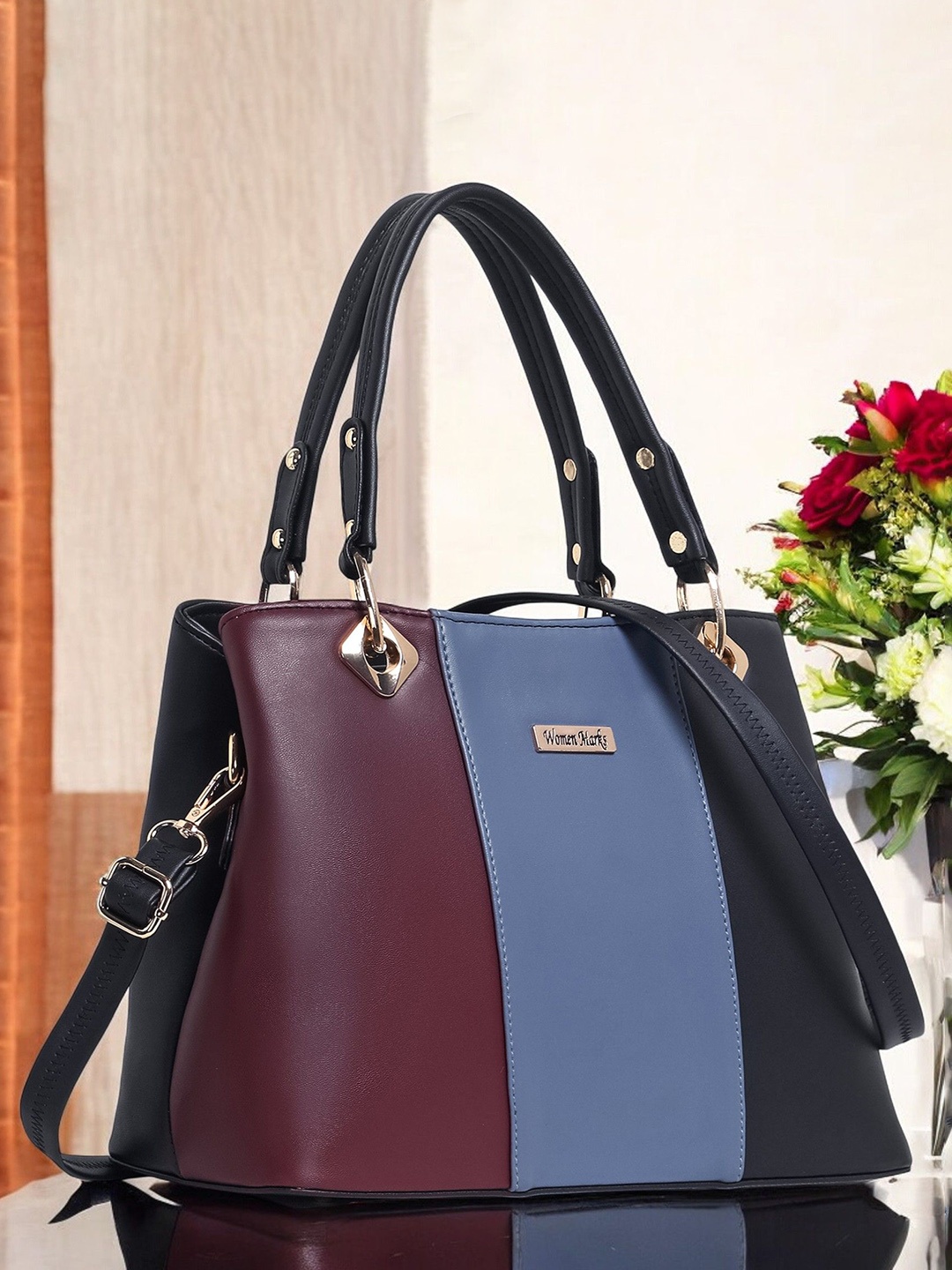 

WOMEN MARKS PU Handheld Bag, Black