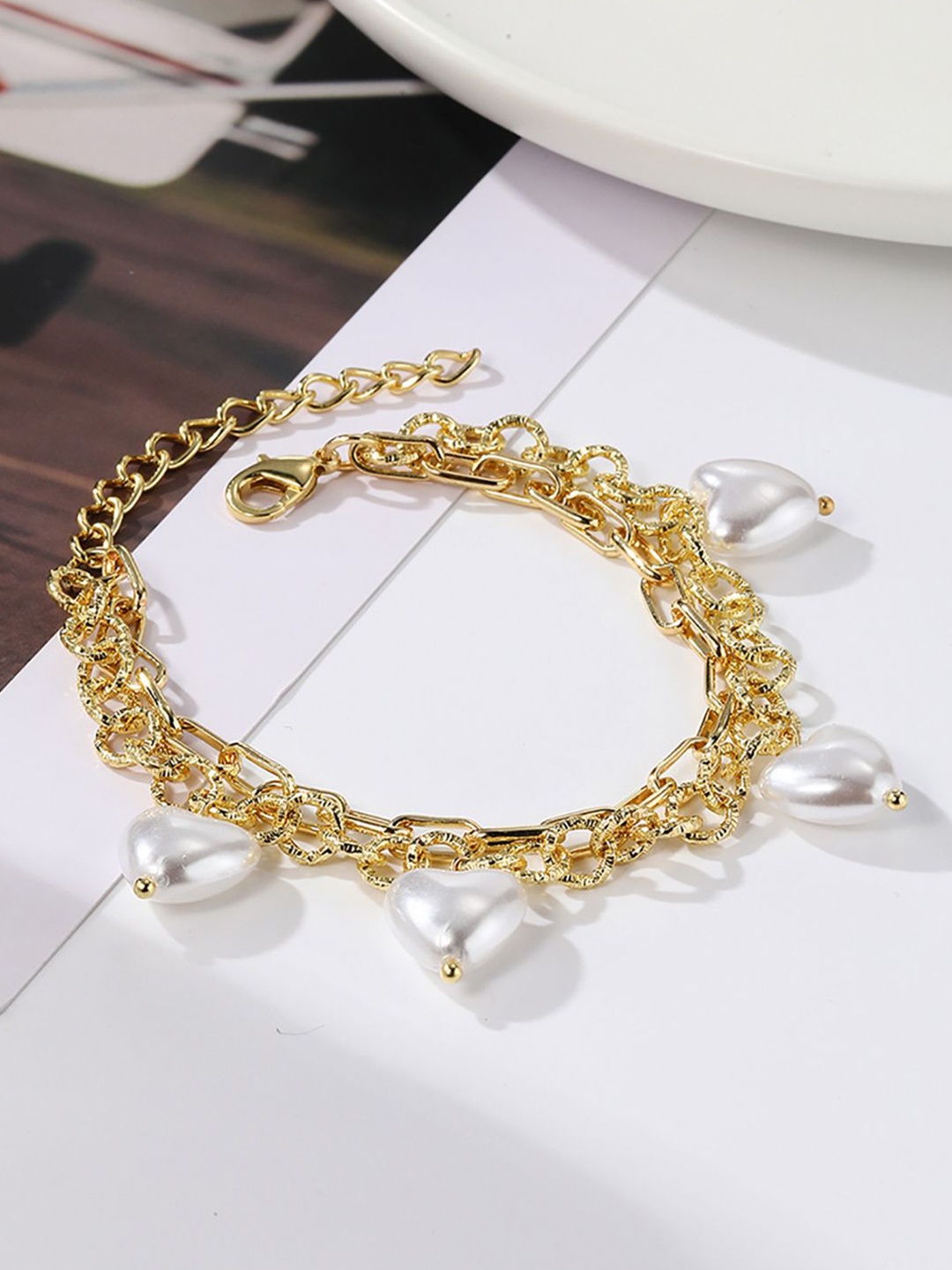 

StyleCast x Revolte Women Handcrafted Gold-Plated Charm Bracelet