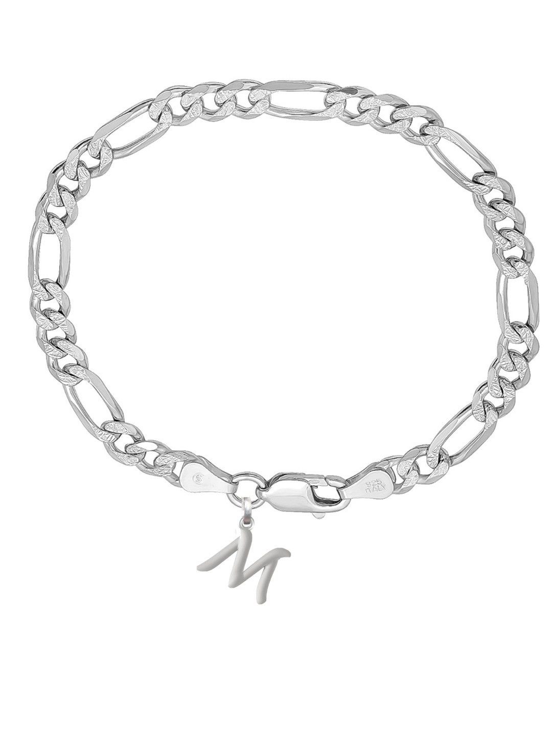 

AKSHAT SAPPHIRE Men Sterling Silver Wraparound Bracelet