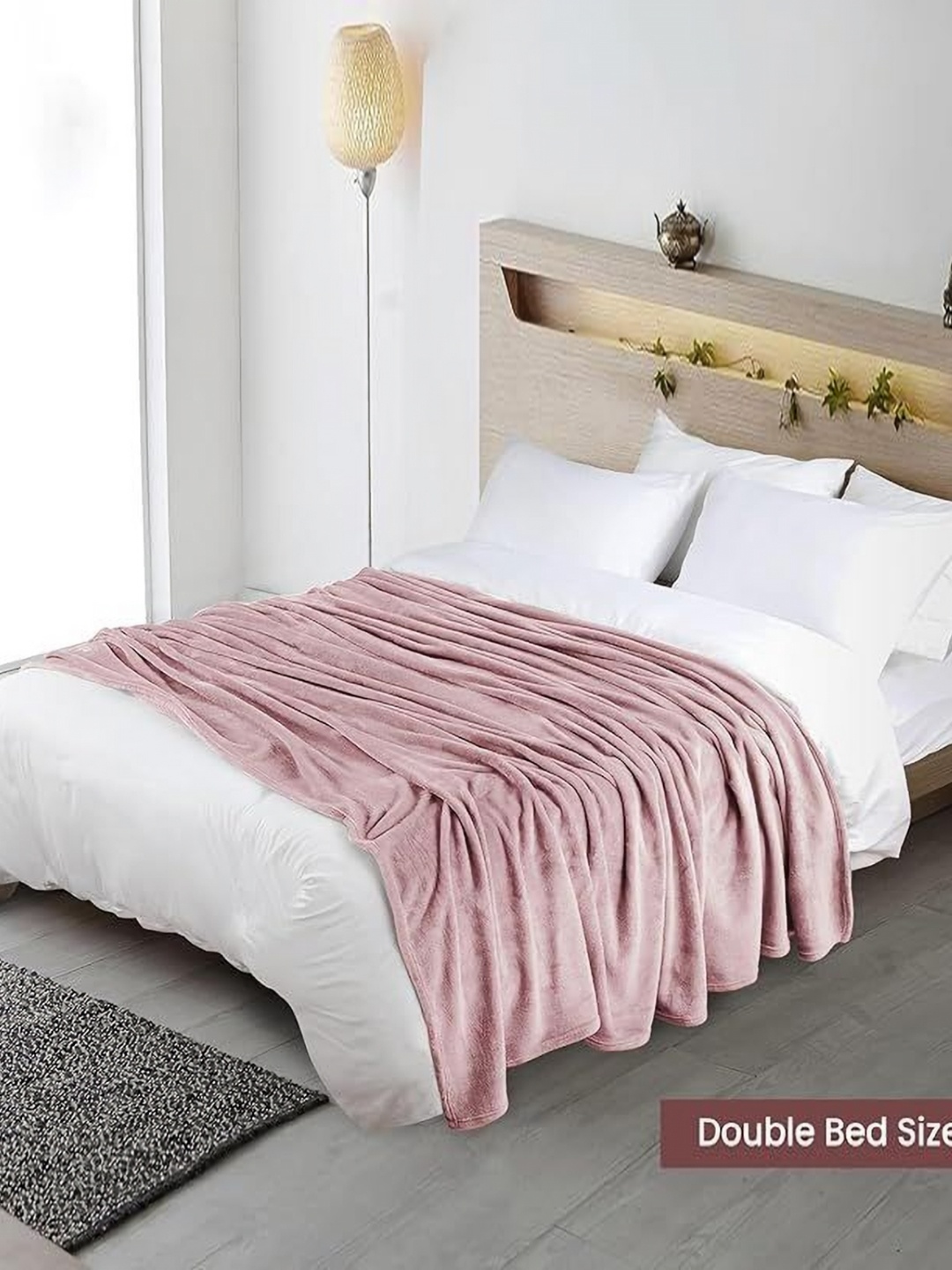 

BREVARD Camel Brown Woollen 300 GSM Double Bed Blanket