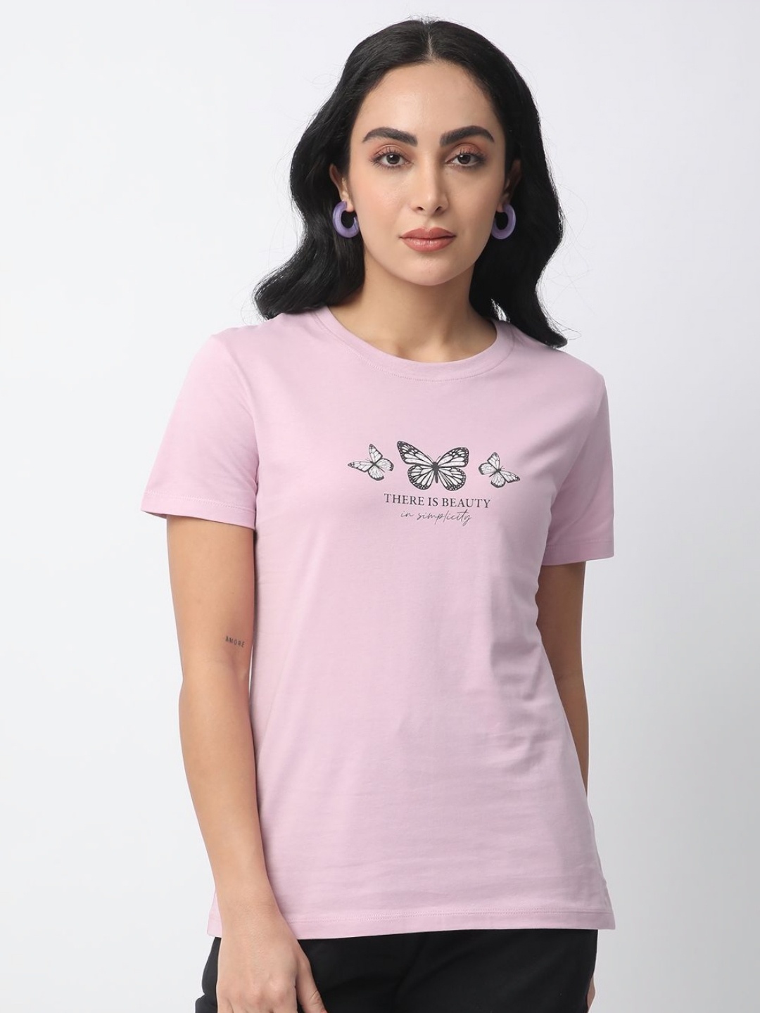 

R&B Women Pockets T-shirt, Purple