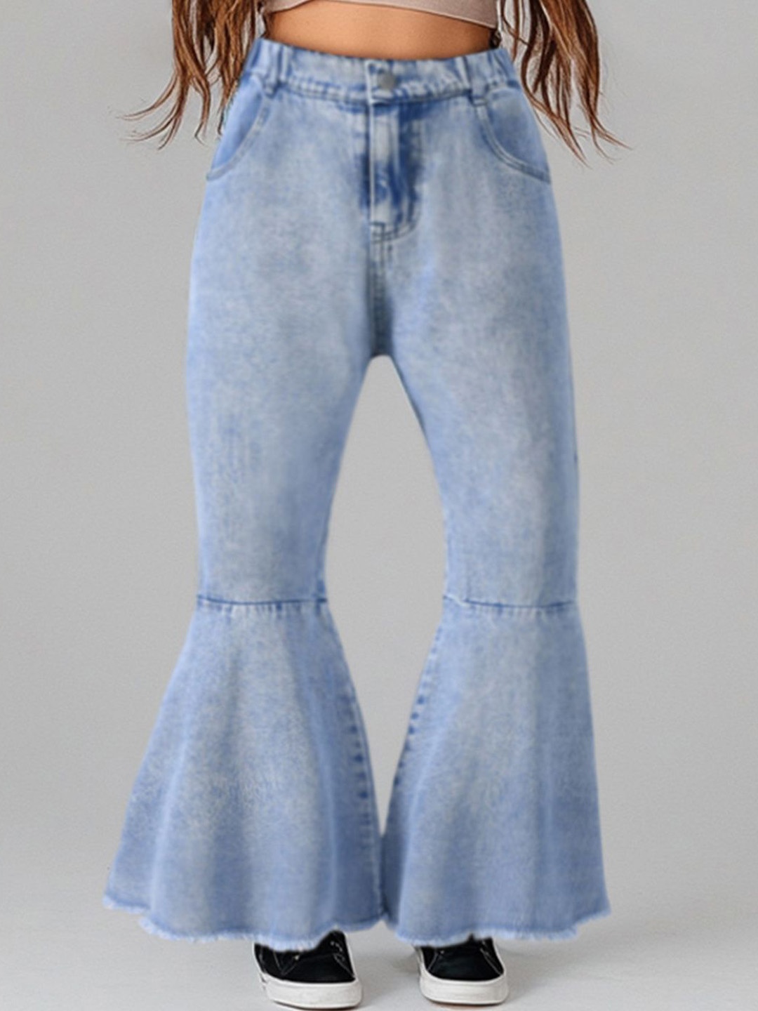 

INCLUD Girls Flared Jeans, Blue