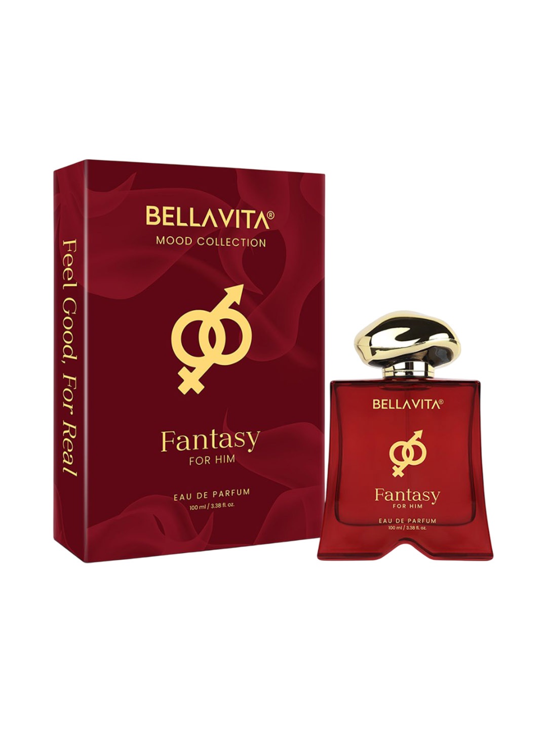 

Bella Vita Organic Men Fantasy Long Lasting Eau De Parfum- 100 ml, Red