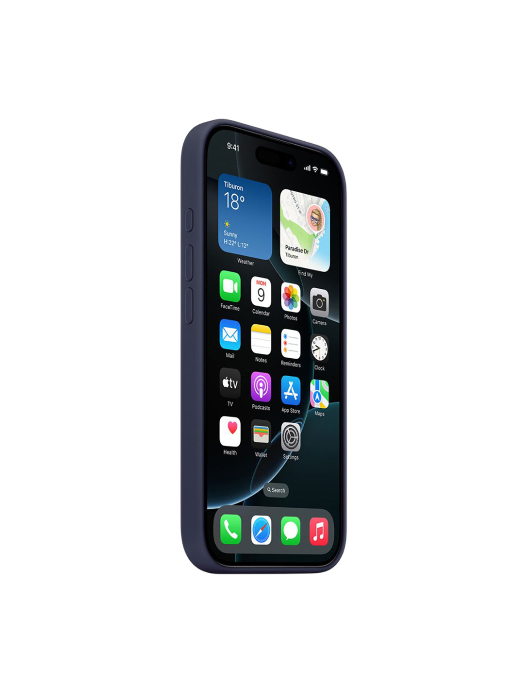 

TREEMODA Solid Printed iPhone 16 Pro Max Back Case Mobile Accessories, Navy blue