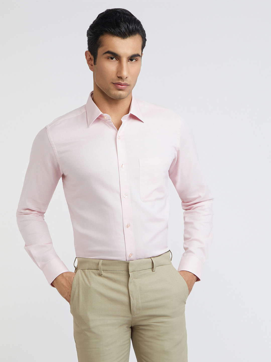 

Raymond Slim Fit Pure Cotton Formal Shirt, Pink