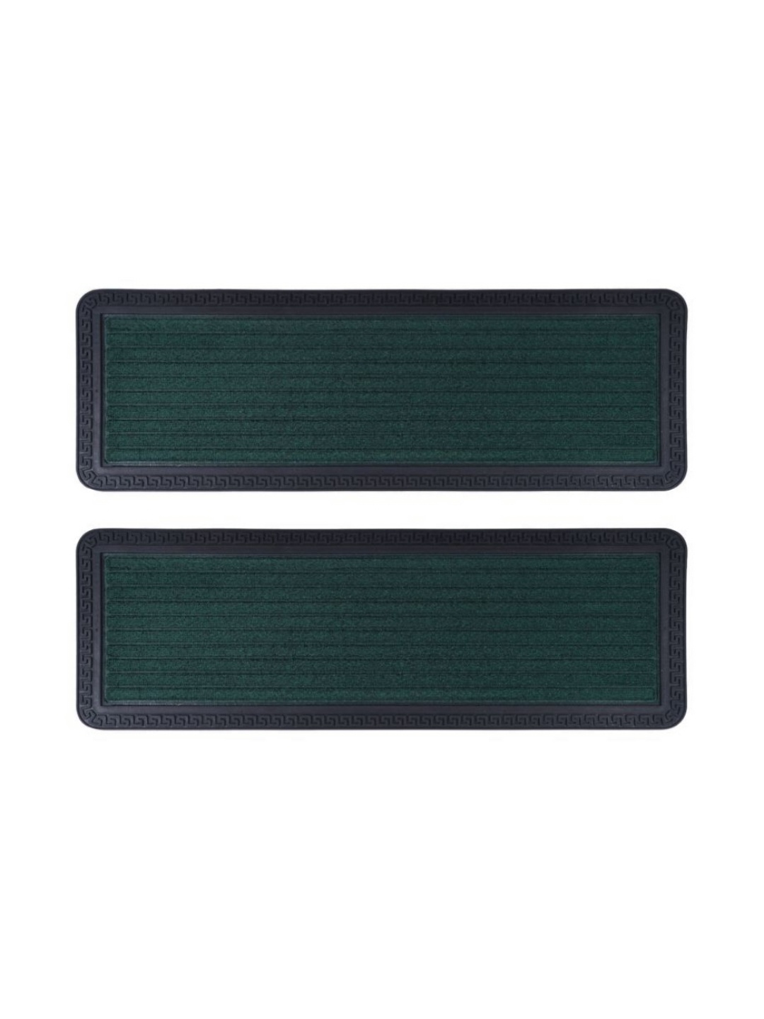 

Black gold 2-Pcs Green & Black Textured Anti Skid Step Mat