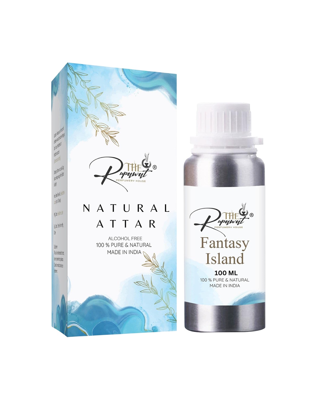 

THE RUPAWAT Perfumery House Fantasy Island 100% Natural & Pure Alcohol Free Attar- 100 ml, Transparent