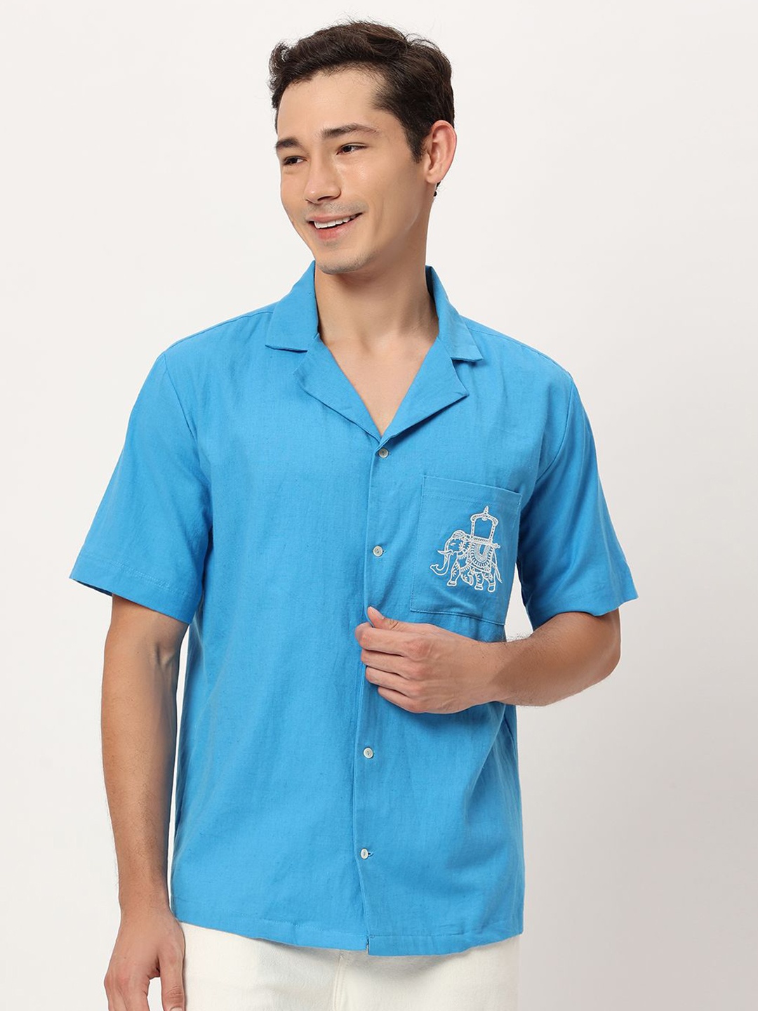 

DESI VOGUE Men Classic Opaque Casual Shirt, Blue