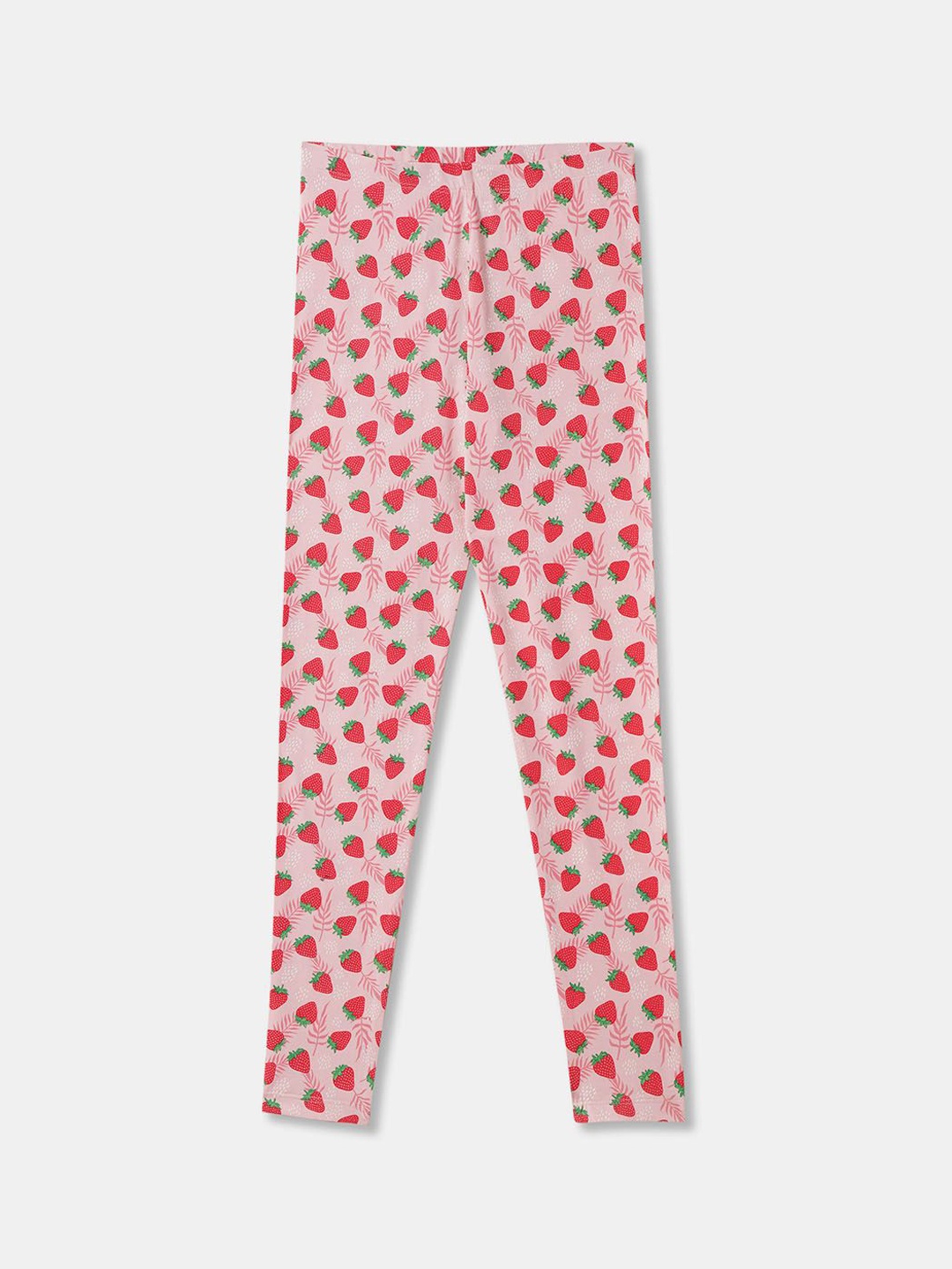 

R&B Girls Printed Ankle-Length Leggings, Pink