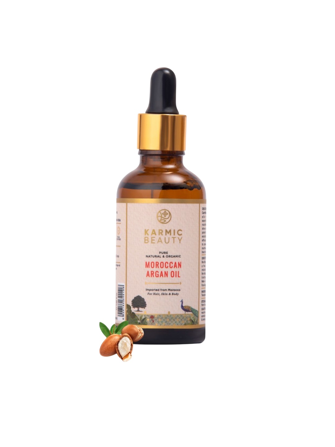 

KARMIC BEAUTY Moroccan Argan Oil For Hair & Skin - 50 ml, White