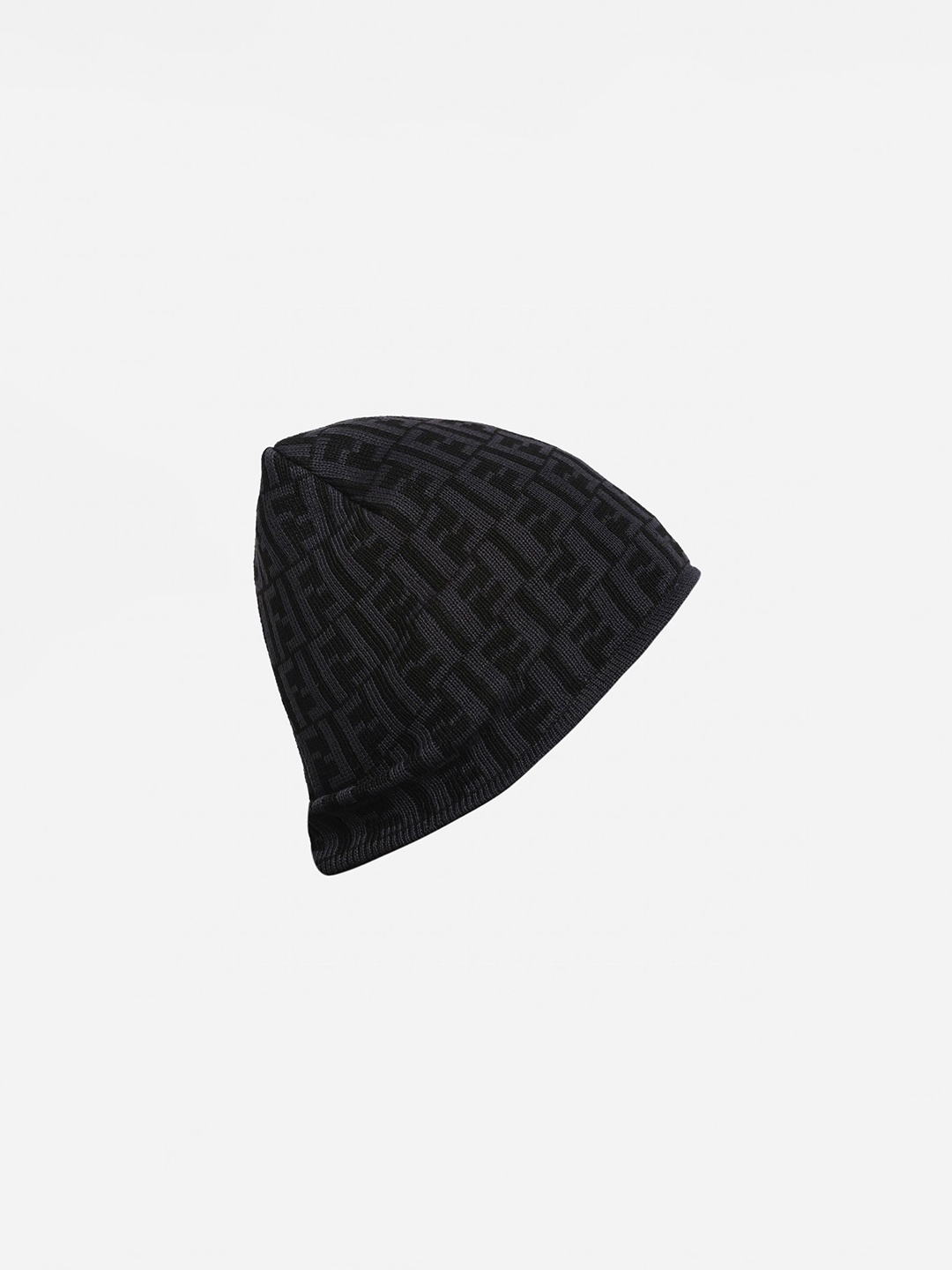 

LOOM LEGACY Men Self Design Winter Beanie, Grey melange