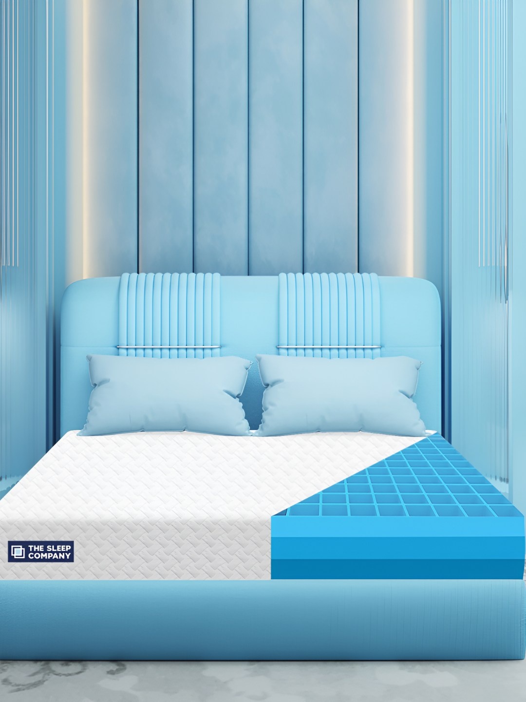 

THE SLEEP COMPANY SmartGRID Ortho Pressure Relieving 8 Inch Single Mattress (78x36x8), White