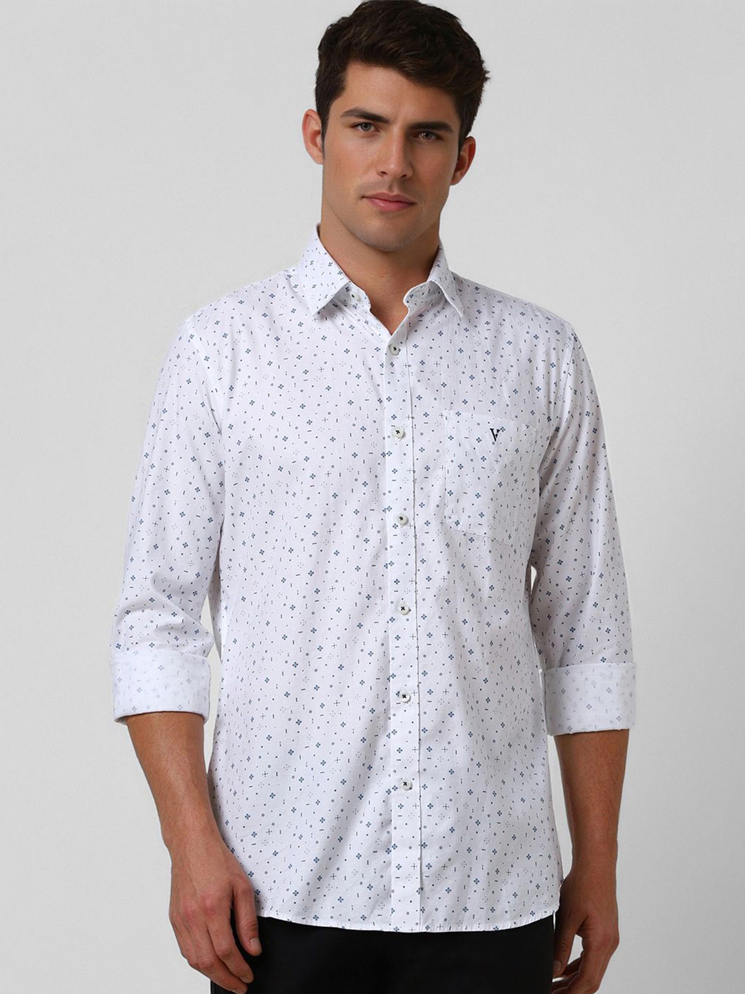 

Van Heusen Sport Men Slim Fit Opaque Printed Casual Shirt, White