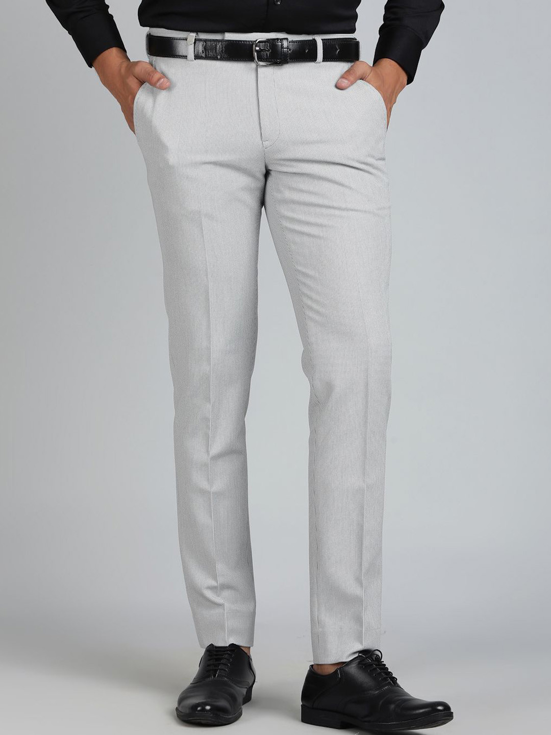 

JB STUDIO Men Slim Fit Trousers, Grey