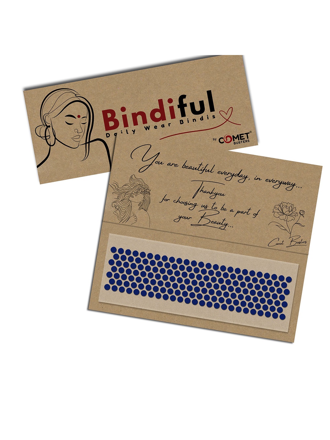 

Comet Busters Bindiful Daily Wear Traditional Bindis - Navy Blue