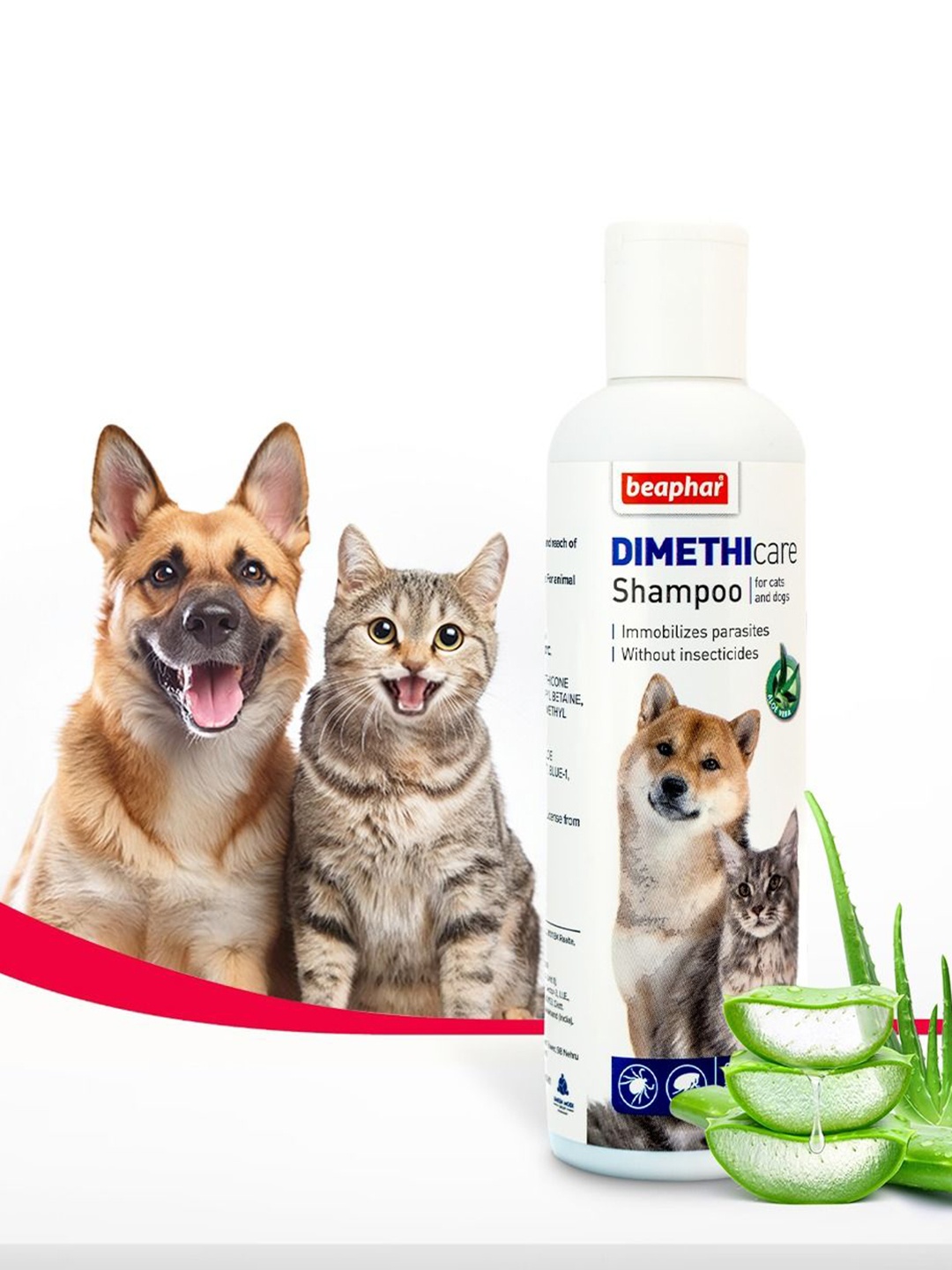 

Beaphar Dimethi Care Ticks, Fleas Pet Shampoo - 250 ml, White