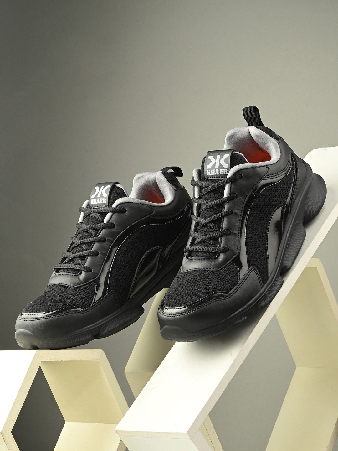 

Killer Men Mesh Running Non-Marking Shoes, Black